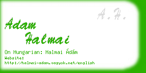 adam halmai business card