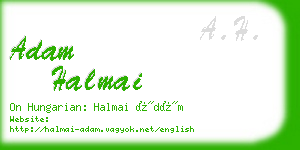 adam halmai business card